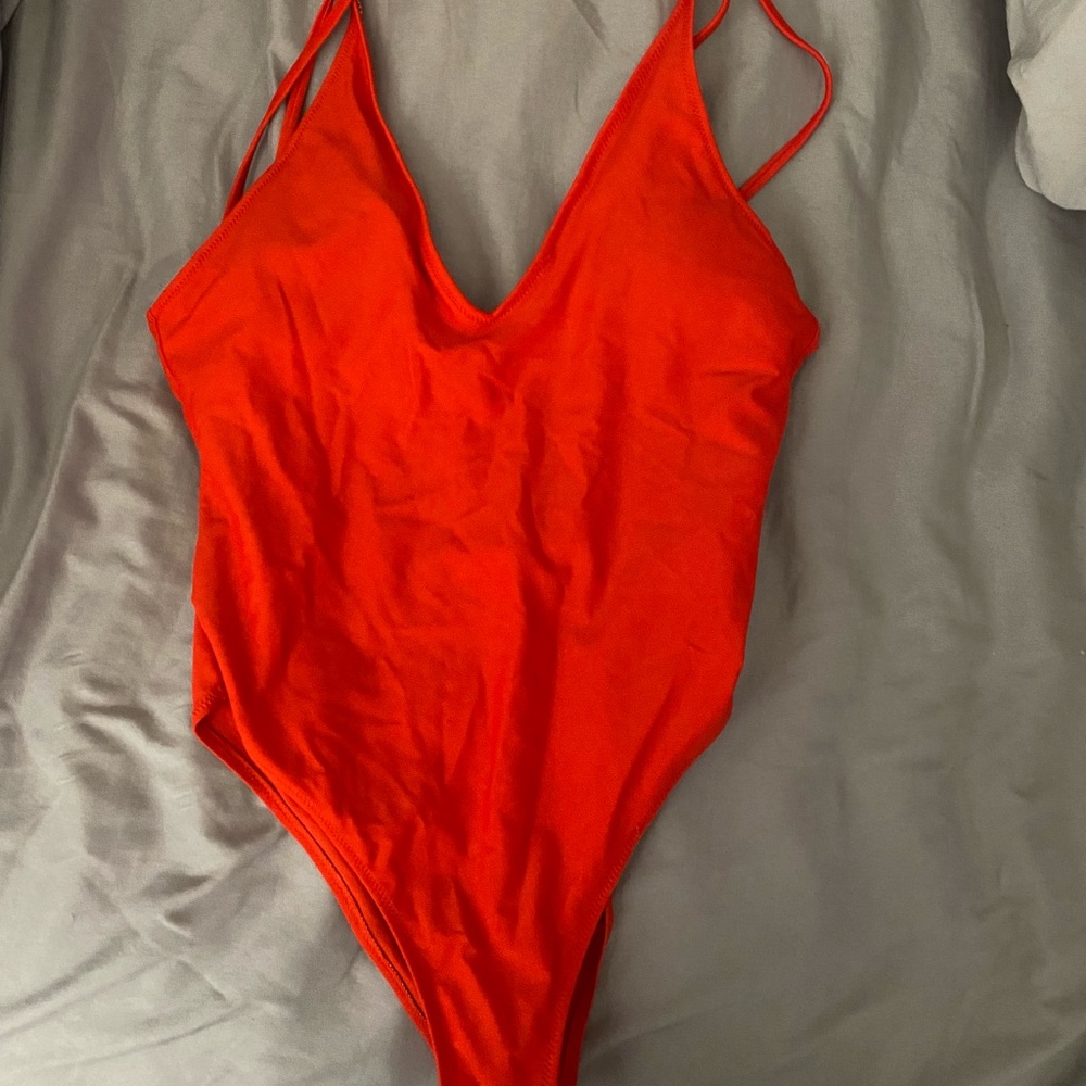 Red One Piece Swimsuit